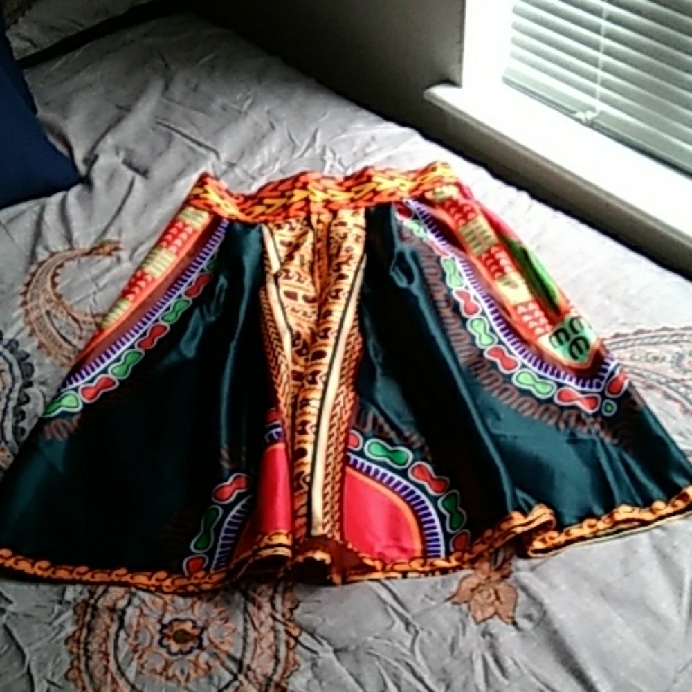 African print skirt